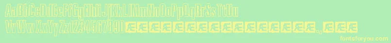 InkTankBrk Font – Yellow Fonts on Green Background