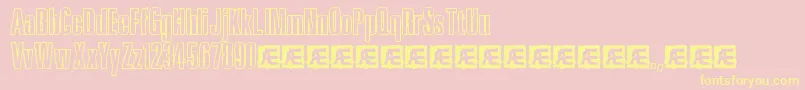 InkTankBrk Font – Yellow Fonts on Pink Background