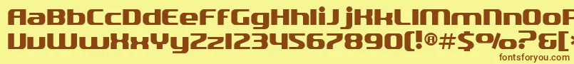 SfQuartzite Font – Brown Fonts on Yellow Background