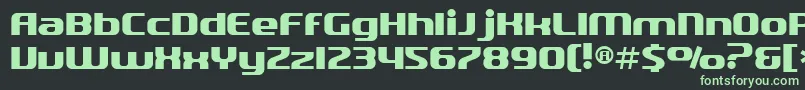 SfQuartzite Font – Green Fonts on Black Background