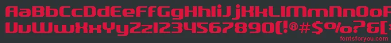 SfQuartzite Font – Red Fonts on Black Background