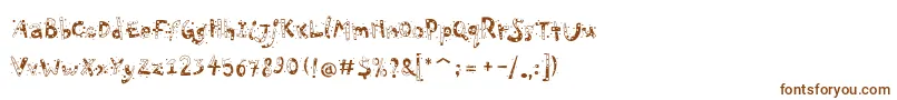 PfPlayskoolProConfetti Font – Brown Fonts on White Background