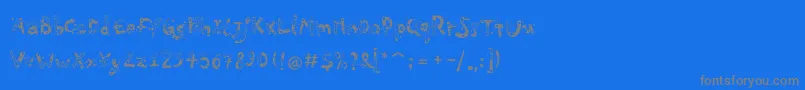 fuente PfPlayskoolProConfetti – Fuentes Grises Sobre Fondo Azul