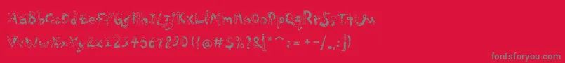 PfPlayskoolProConfetti Font – Gray Fonts on Red Background