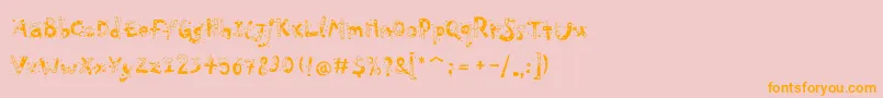 PfPlayskoolProConfetti Font – Orange Fonts on Pink Background