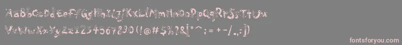 PfPlayskoolProConfetti Font – Pink Fonts on Gray Background