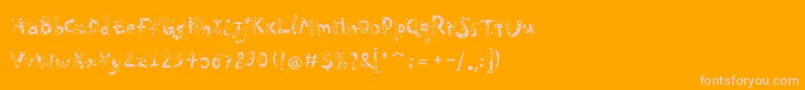 PfPlayskoolProConfetti Font – Pink Fonts on Orange Background