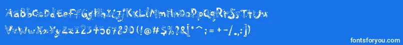 PfPlayskoolProConfetti Font – White Fonts on Blue Background