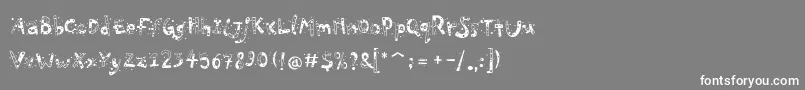 PfPlayskoolProConfetti Font – White Fonts on Gray Background