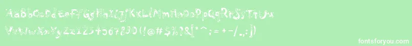 PfPlayskoolProConfetti Font – White Fonts on Green Background