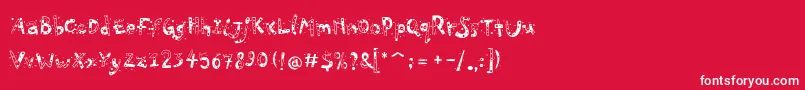 PfPlayskoolProConfetti Font – White Fonts on Red Background