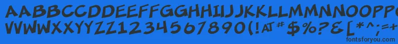 SfMincedMeat Font – Black Fonts on Blue Background