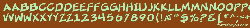 SfMincedMeat Font – Green Fonts on Brown Background