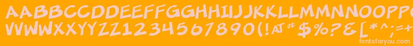 SfMincedMeat Font – Pink Fonts on Orange Background