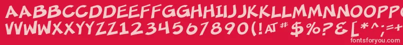 SfMincedMeat Font – Pink Fonts on Red Background