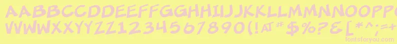 SfMincedMeat Font – Pink Fonts on Yellow Background