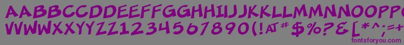 フォントSfMincedMeat – 紫色のフォント、灰色の背景