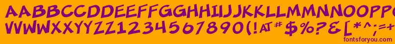 SfMincedMeat Font – Purple Fonts on Orange Background
