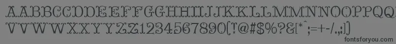 フォントMadameBovaryNormal – 黒い文字の灰色の背景