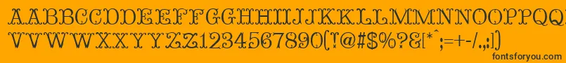Шрифт MadameBovaryNormal – чёрные шрифты на оранжевом фоне