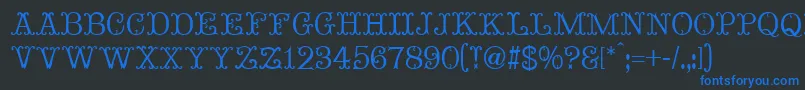 MadameBovaryNormal Font – Blue Fonts on Black Background