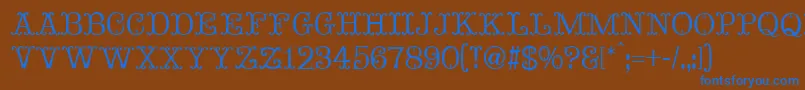 MadameBovaryNormal Font – Blue Fonts on Brown Background
