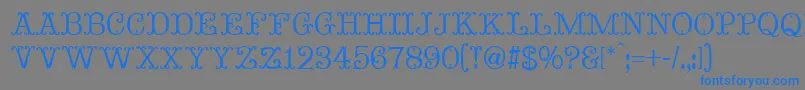 フォントMadameBovaryNormal – 灰色の背景に青い文字