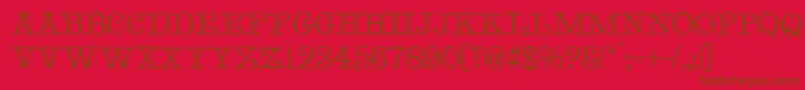 フォントMadameBovaryNormal – 赤い背景に茶色の文字