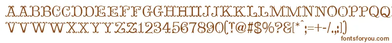 MadameBovaryNormal-fontti – ruskeat fontit valkoisella taustalla