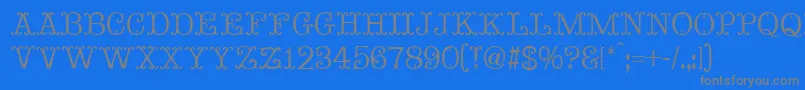 フォントMadameBovaryNormal – 青い背景に灰色の文字
