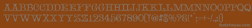 MadameBovaryNormal-fontti – harmaat kirjasimet ruskealla taustalla