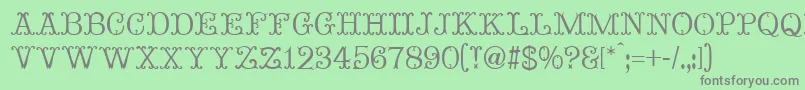 MadameBovaryNormal Font – Gray Fonts on Green Background