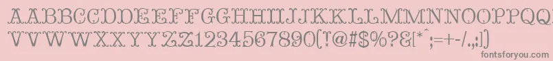 MadameBovaryNormal-Schriftart – Graue Schriften auf rosa Hintergrund