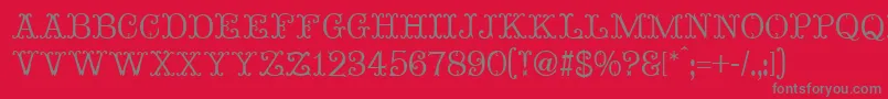 フォントMadameBovaryNormal – 赤い背景に灰色の文字