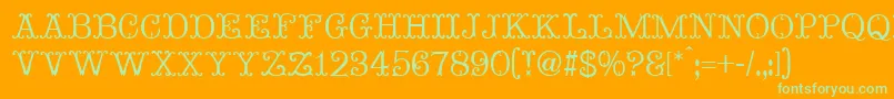 Шрифт MadameBovaryNormal – зелёные шрифты на оранжевом фоне
