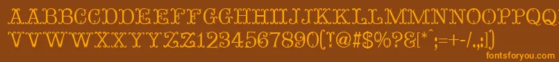 MadameBovaryNormal Font – Orange Fonts on Brown Background