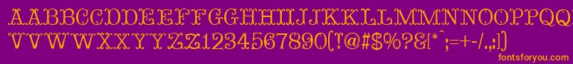 MadameBovaryNormal Font – Orange Fonts on Purple Background