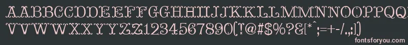 Шрифт MadameBovaryNormal – розовые шрифты на чёрном фоне
