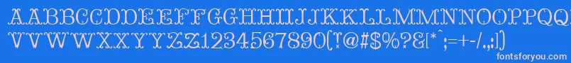 Шрифт MadameBovaryNormal – розовые шрифты на синем фоне