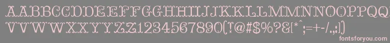 フォントMadameBovaryNormal – 灰色の背景にピンクのフォント