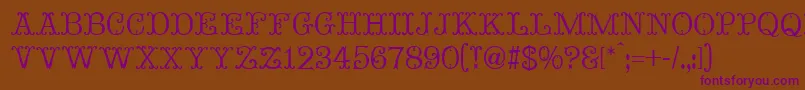 MadameBovaryNormal-fontti – violetit fontit ruskealla taustalla