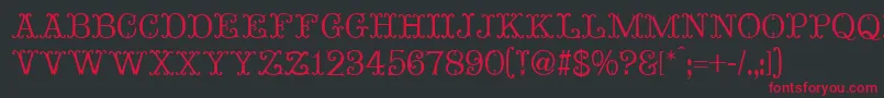 MadameBovaryNormal Font – Red Fonts on Black Background
