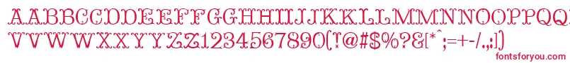 フォントMadameBovaryNormal – 白い背景に赤い文字