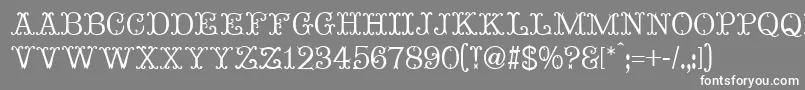 MadameBovaryNormal-fontti – valkoiset fontit harmaalla taustalla