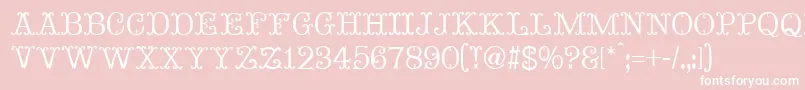 MadameBovaryNormal Font – White Fonts on Pink Background