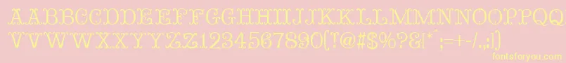 Шрифт MadameBovaryNormal – жёлтые шрифты на розовом фоне