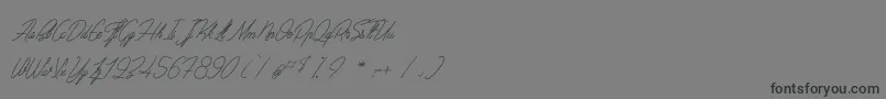 SentimentalBeach Font – Black Fonts on Gray Background