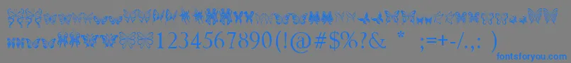 TribalButterflies Font – Blue Fonts on Gray Background