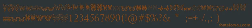 TribalButterflies Font – Brown Fonts on Black Background