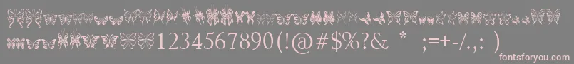 TribalButterflies Font – Pink Fonts on Gray Background